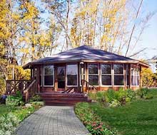 Topsider's prefab patio house designs make perfect guest houses and home additions for granny flats and in-law suites.