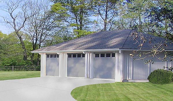 This 1,100 sq. ft. three-car Topsider prefab garage is a great idea for a 