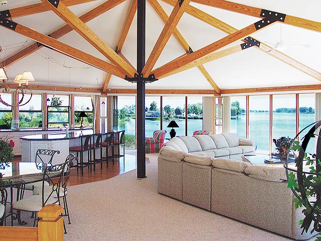 Contemporary & Modern Post & Beam Structure Home Interior Design