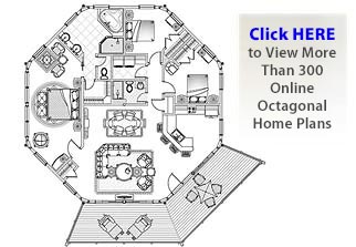 8-Sided Octagonal Home Floor Plan