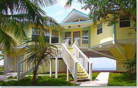 Combination pedestal and two-story design. Cat Cay, Bahamas