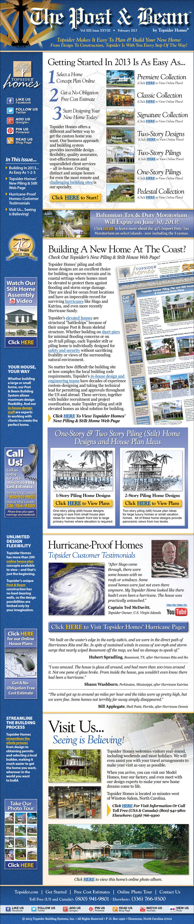 Topsider Homes February 2013 eNewsletter