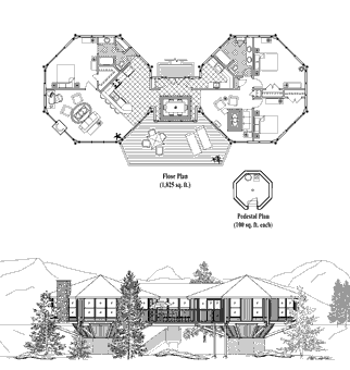 Classic House Plan CM-0308 (2025 Sq. Ft.) 3 Bedrooms 2 Bathrooms