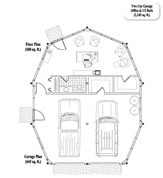 MULTI PURPOSE House Plan MP-0301 (1145 Sq. Ft.) 0 Bedrooms .5 Bathrooms
