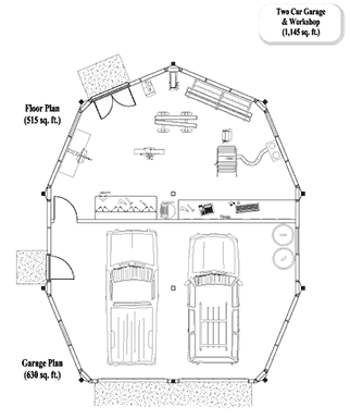 MULTI PURPOSE House Plan MP-0302 (1145 Sq. Ft.) 0 Bedrooms 0 Bathrooms