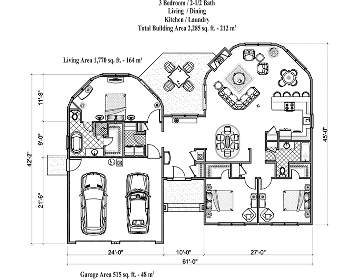 Signature Design Collection SDC-0201 (2285 sq. ft.) 3 Bedrooms, 2 1/2 Baths