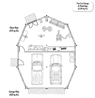 POOL HOUSE / STUDIO House Plan ST-0301 (1145 Sq. Ft.) 0 Bedrooms 0 Bathrooms