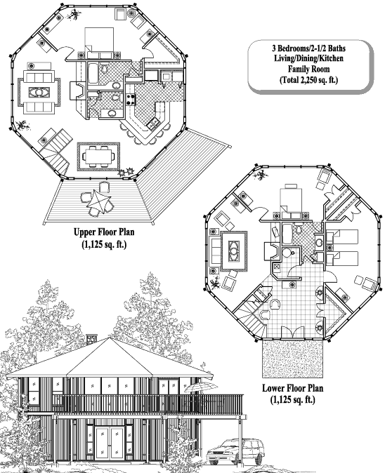 Two-Story Collection TS-0404 (2250 sq. ft.) 3 Bedrooms, 2 1/2 Baths